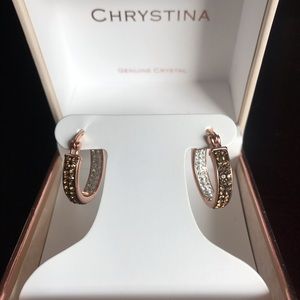 Fine Silver Plated Hoop Earings by Chrystina
